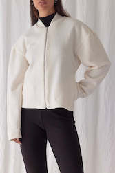 Jackets: Voyager Bomber | Cream BouclÃ©