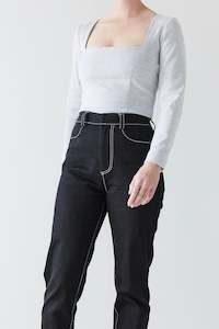 Mima Top | Grey Marle