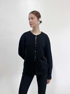All Clothing: Vespertine Jacket | Black Merino Ponte