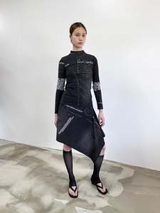 All Clothing: Nightwarp Top | Black Trompe L'oeil