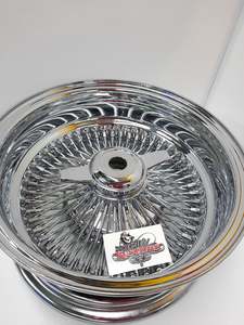 Wire Wheels: 14x6 100 spoke wire wheels
