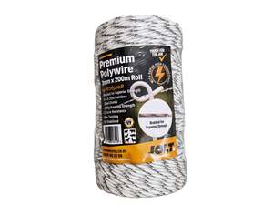 Wire Tape Cable: Premium Polywire - Braided 3mm 6 strand 200M roll