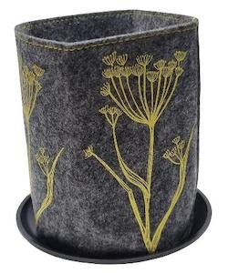 1 Gallon Ecofelt Growbag: fennel yellow on grey nzjlfb34