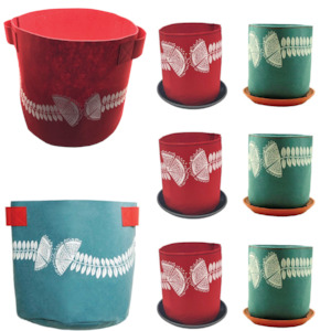 1 Gallon Ecofelt Growbag: plant lovers set a - red/new zealand christmas tree