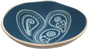 7cm Bowls: aroha paisley on blue