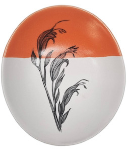 harakeke flower orange dipped