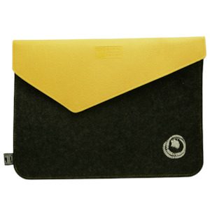 Felt Laptop Bags: kowhai grey & yellow