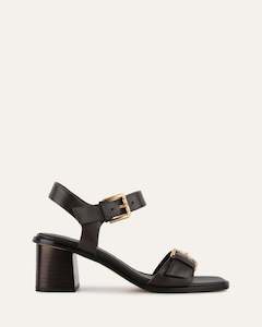 SANDALS: WINONA MID HEEL SANDALS CACAO LEATHER