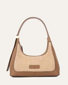 Shoulder Bag: ISABEL SHOULDER BAG RAFFIA