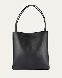 Shoulder Bag: THEODORE SHOULDER BAG BLACK LEATHER