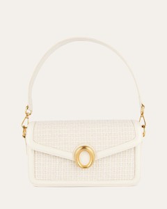 Shoulder Bag: ROSE SHOULDER BAG OFF WHITE TWEED