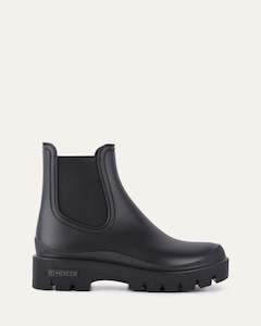 Sale Boots: MAEVA FLAT ANKLE BOOTS BLACK RUBBER