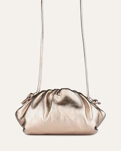 Cross Body Bags: BAMBIE CROSS BODY BAG GOLD LEATHER