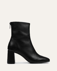 Mid Ankle Boots: NEVADA MID ANKLE BOOTS BLACK LEATHER