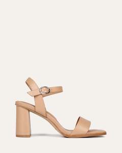 Extended Size Range: CALAIS HIGH HEEL SANDALS BEIGE LEATHER