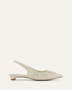 Ballet Dress: ADALINE DRESS FLATS OFF WHITE LEATHER