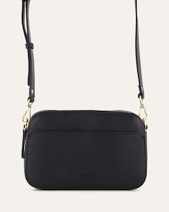 Cross Body Bags: PHOEBE CROSSBODY BAG BLACK LEATHER