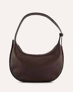 TAYA SHOULDER BAG BITTER CHOC LEATHER