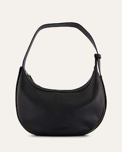 TAYA SHOULDER BAG BLACK LEATHER