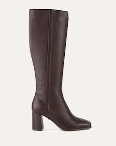 Boots: NELLIE KNEE BOOTS BITTER CHOC LEATHER