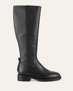 Boots: JAIDA KNEE BOOTS BLACK LEATHER