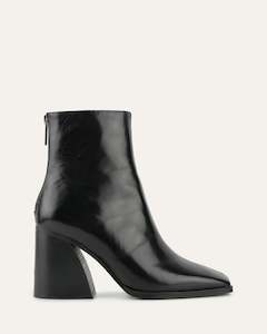 HATTIE HIGH ANKLE BOOTS BLACK LEATHER