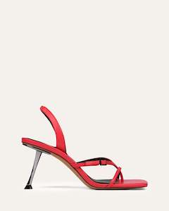 Sale: OLYSSA HIGH HEEL SANDALS HOT PINK LEATHER