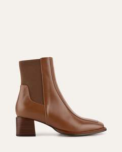 Boots: DARLA MID ANKLE BOOTS DARK TAN LEATHER
