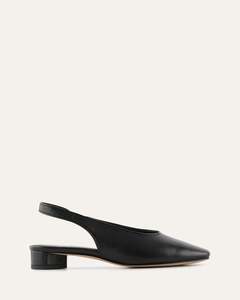Low Heels: ORBIT LOW HEELS BLACK LEATHER