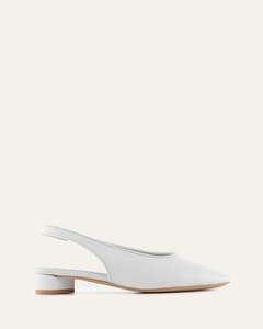 Low Heels: ORBIT LOW HEELS DUSK BLUE LEATHER