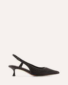 Low Heels: PERRY LOW HEELS BITTER CHOC RAFFIA