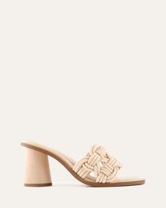 CIELO MID HEEL SANDALS VANILLA LEATHER