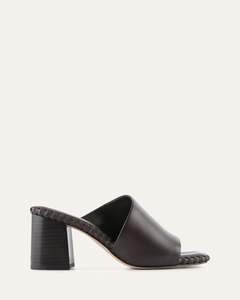 SIENNA MID HEEL SANDALS BITTER CHOC LEATHER