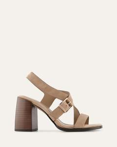 VIRGO HIGH HEEL SANDALS LATTE SUEDE