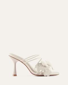 High Heels: SOLAR HIGH HEEL SANDALS VANILLA LEATHER