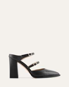 COMET HIGH HEELS BLACK LEATHER