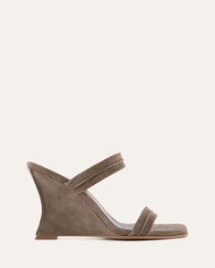 High Heels: ZINNIA HIGH HEEL SANDALS ASH SUEDE
