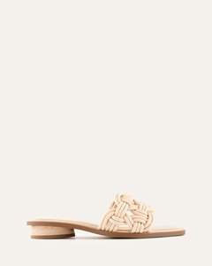 CORTA FLAT SANDALS VANILLA LEATHER
