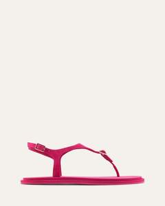 Flat Sandals: MIRO FLAT SANDALS FUSCHIA SUEDE