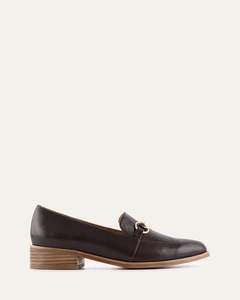 Lace Up Loafers: ROWAN LOAFERS CHOCOLATE LEATHER