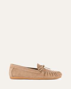 Lace Up Loafers: GRIFFIN LOAFERS LATTE SUEDE