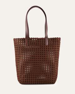 Totes: JUPITER TOTE BAG CHOCOLATE SATIN