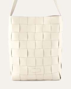 Totes: HAZE TOTE BAG OFF WHITE LEATHER