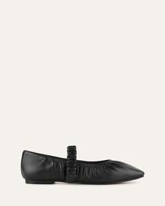 Ballet Flats: KEELY BALLET FLATS BLACK LEATHER