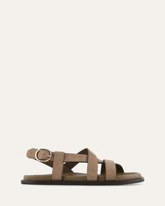 Suede Edit: FALCON FLAT SANDALS LATTE SUEDE