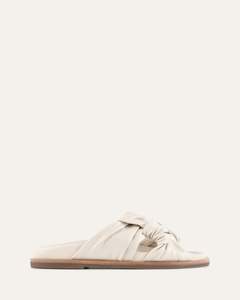 Ss26 Element: OLLIE FLAT SANDALS OFF WHITE LEATHER