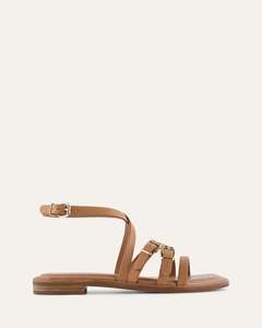 Ss26 Element: PIERRE FLAT SANDALS TUSCAN TAN LEATHER