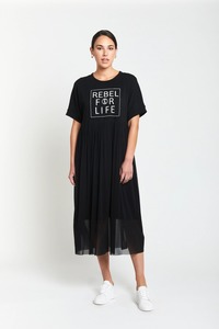 Products: Rebel For Life Tee Dress (LAST ONE ) - Obi