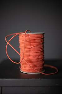 Webbings: Recycled Cotton elastic 3mm Orange Pop - NZD $4.50 per mtr