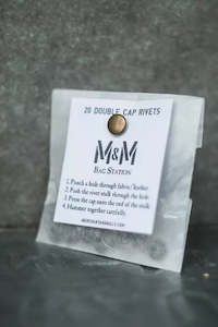 Notions: Brass Rivets NZD $7.90 per pack.